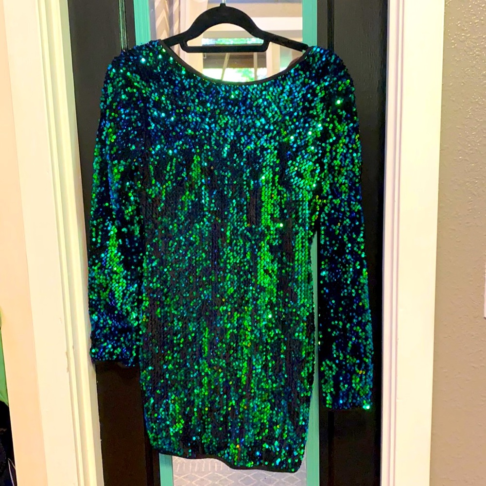 Blue/Green Mermaid Sequin Dress